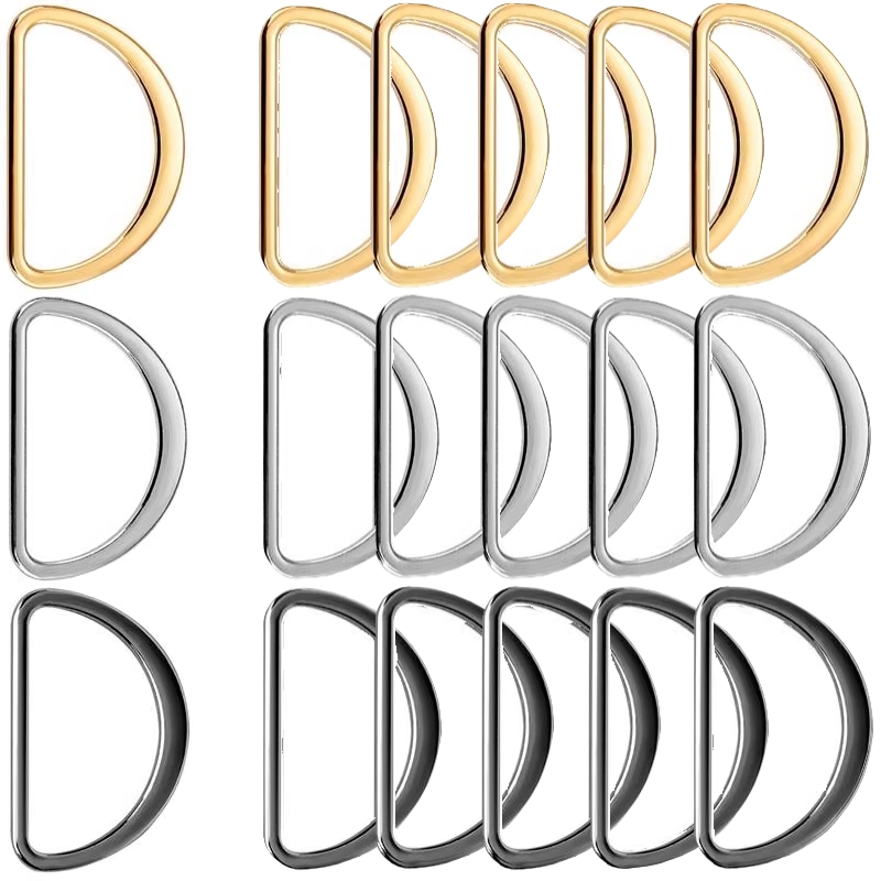 D Ring Strap - 10 قطع/مجموعة 15-50 مم مشابك معدنية
