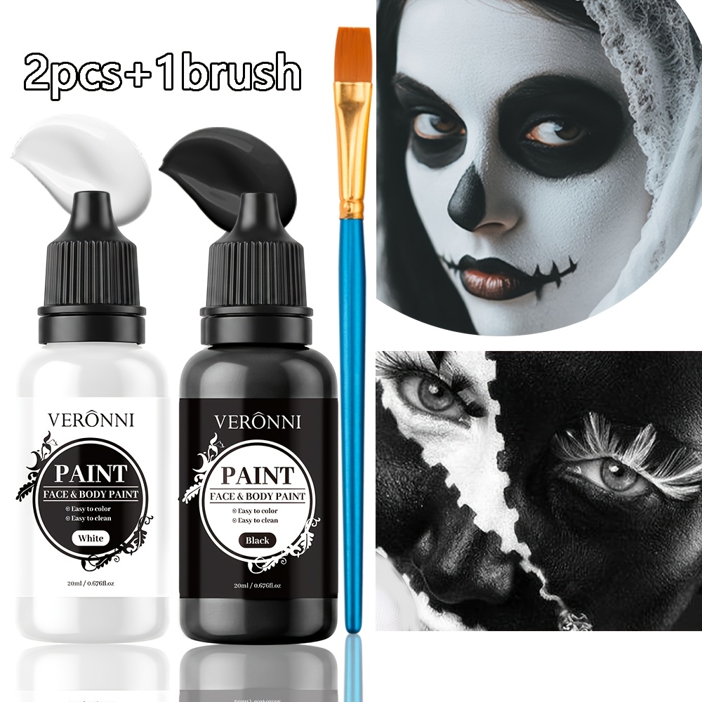 Cosplay Prop Paint - مجموعة ألوان تلوين الوجه باللونين الأسود
