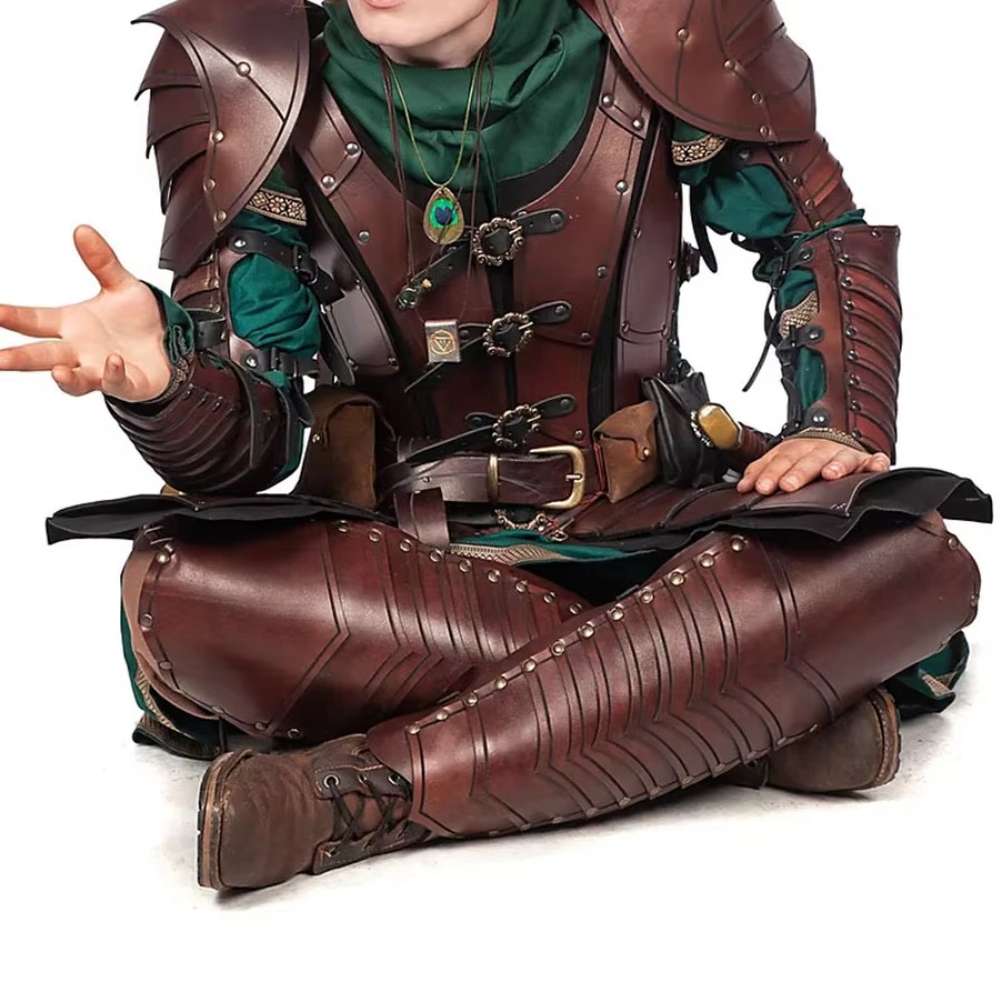 واقيات ساق جلدية لفرسان العصور - مراجعة Cosplay Prop وسعره
